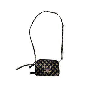 VERA BRADLEY Wallet Crossbody Womens One Size Navy Floral Quilted RFID